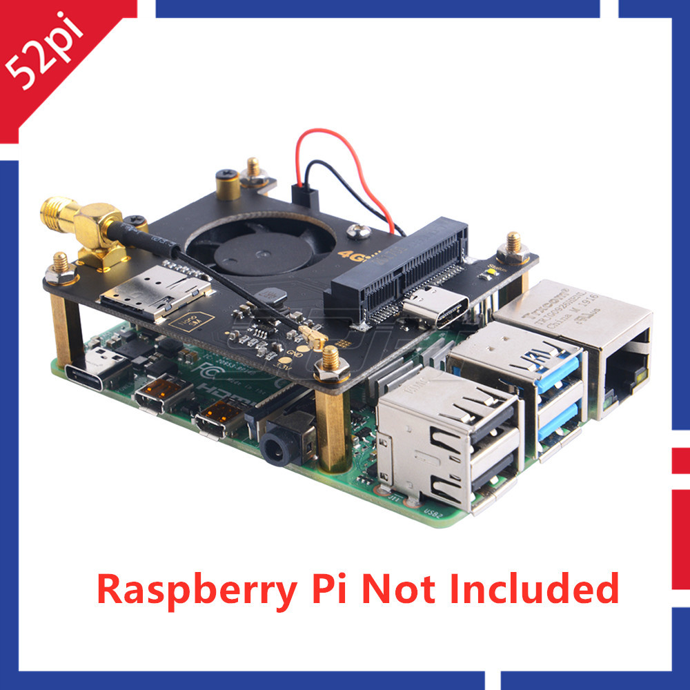 52Pi Raspberry Pi 3G 4G Hat US - Deskpi Super6C recension och pris